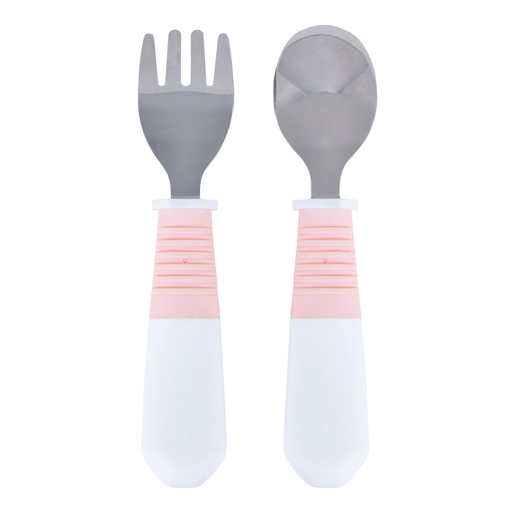 Stainless Steel Fork and Spoon Set - Rose