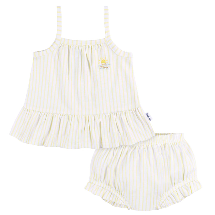 d - Gerber - 24S - Tunic+Diaper Set Stripe Pack NB-6-9M(x6) Infant Tunic + Diaper Set Girl - Stripe Prepack (1xNB)(2x0-3M)(2x3-6M)(1x6-9M) 