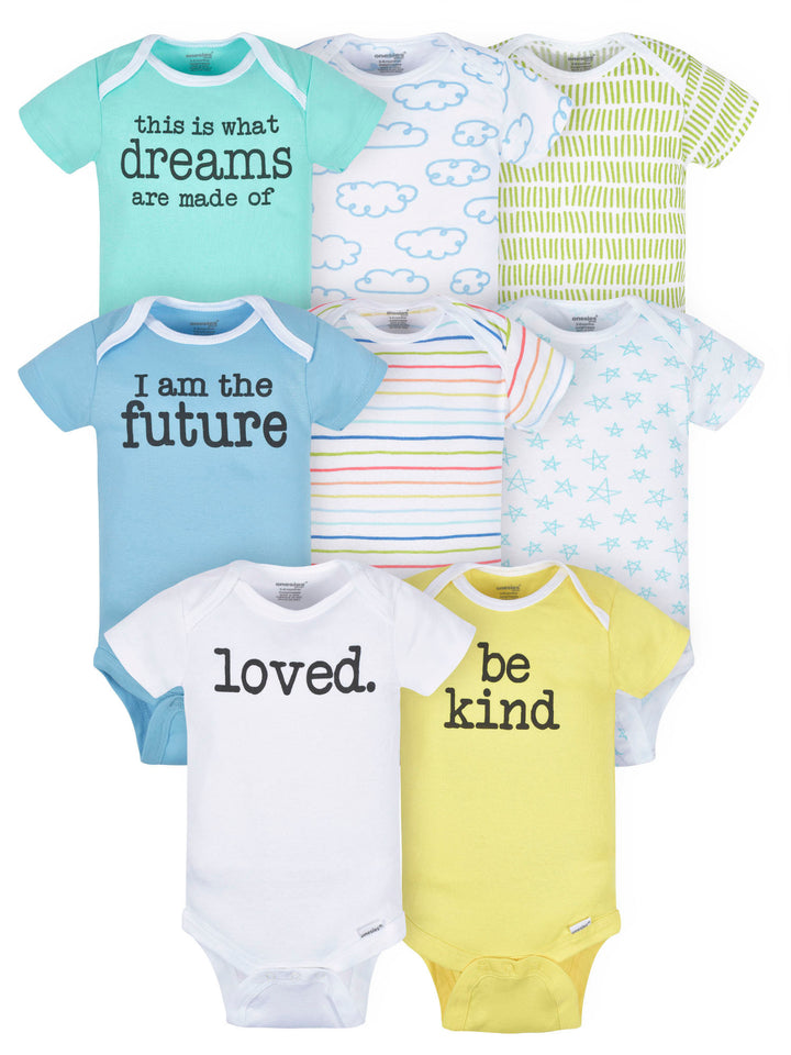 Short Sleeve Bodysuit Onesies - 8pk