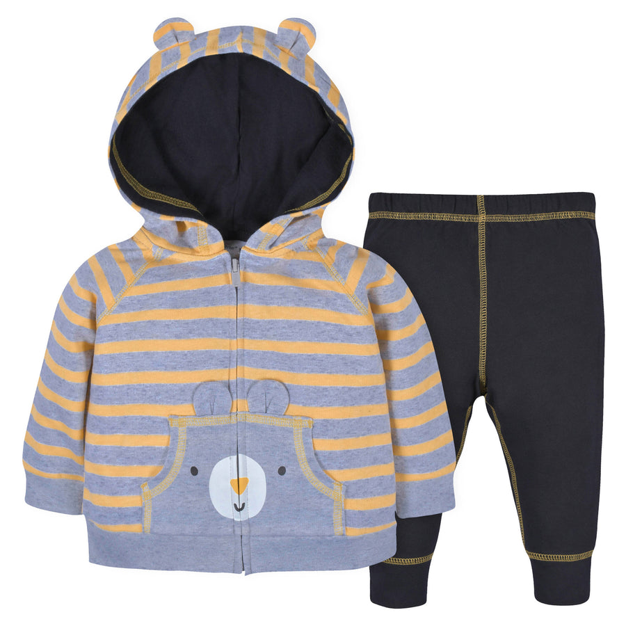 d - Gerber -OP22F - 2pc Hoodie+Pant - Bear - Pack 12-24M(x6) 2-Piece Baby Boys Bear Hoodie & Joggers Set - Prepack of 6 30013618333980