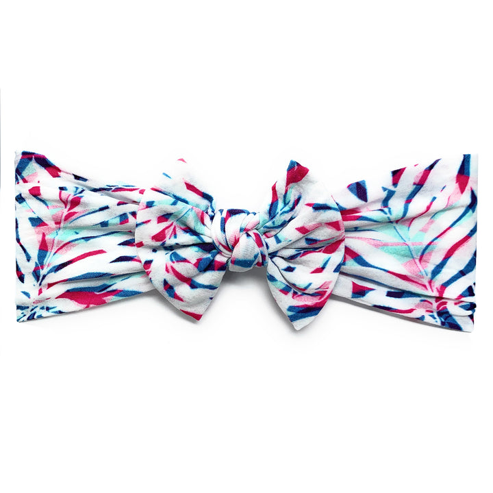 Headband - Nylon Bow - Rainforest - 0M+