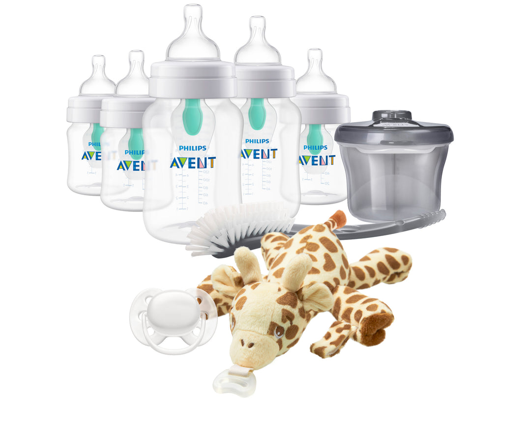 Anti-colic Baby Bottle with AirFree Vent Newborn GiftSet With Ultra Soft Snuggle