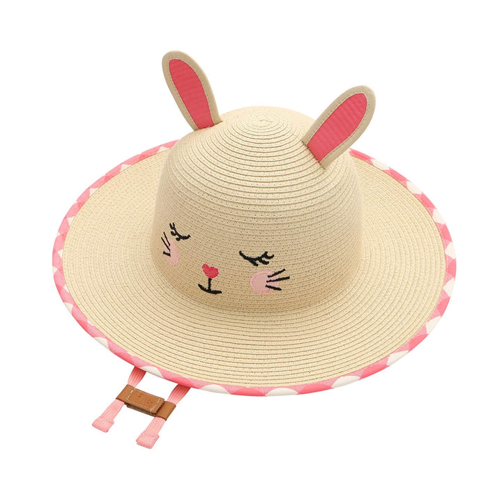 FlapJackKids - Kids' Lifeguard Straw Hat - Bunny - L (4-6) Kids Lifeguard Straw Hat - Bunny 873874009017