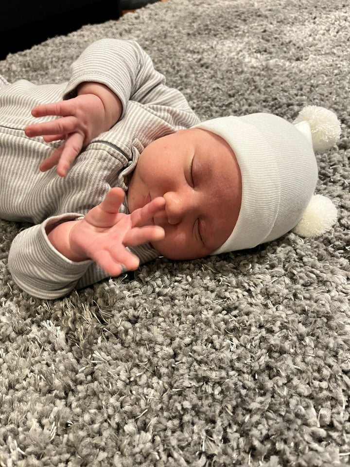 Newborn Hat - Double Pompom