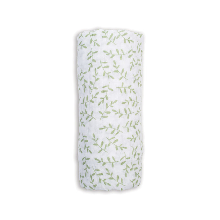 Lulujo - Swaddle Blanket Muslin Cotton LG- Greenery Swaddle Blanket Muslin Cotton LG- Greenery 628233454751