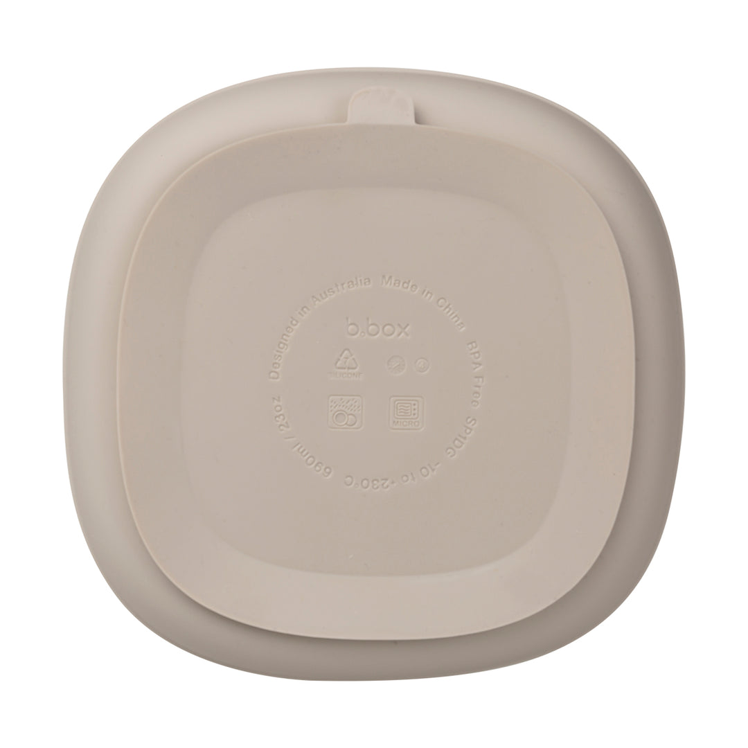 Silicone Plate + Lid - Latte