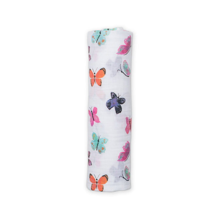 Cotton Muslin Swaddle Blanket - Butterfly