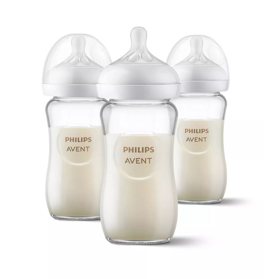 Philips Avent - Natural Glass Bottle 8oz 3pk R PA-scf703-37 Glass Natural Bottle 8oz - 3 pack 075020093066