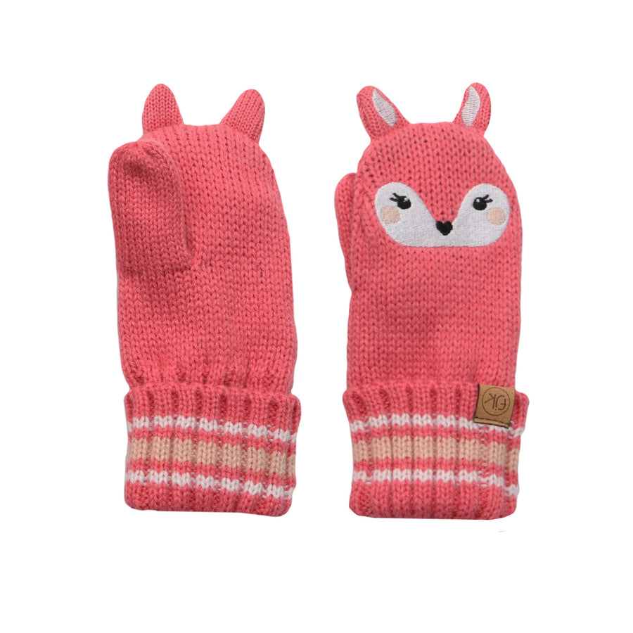 FlapJackKids - Baby Knitted Mittens - Deer - Small - 0-2Y Baby Knitted Mittens - Deer 873874008959