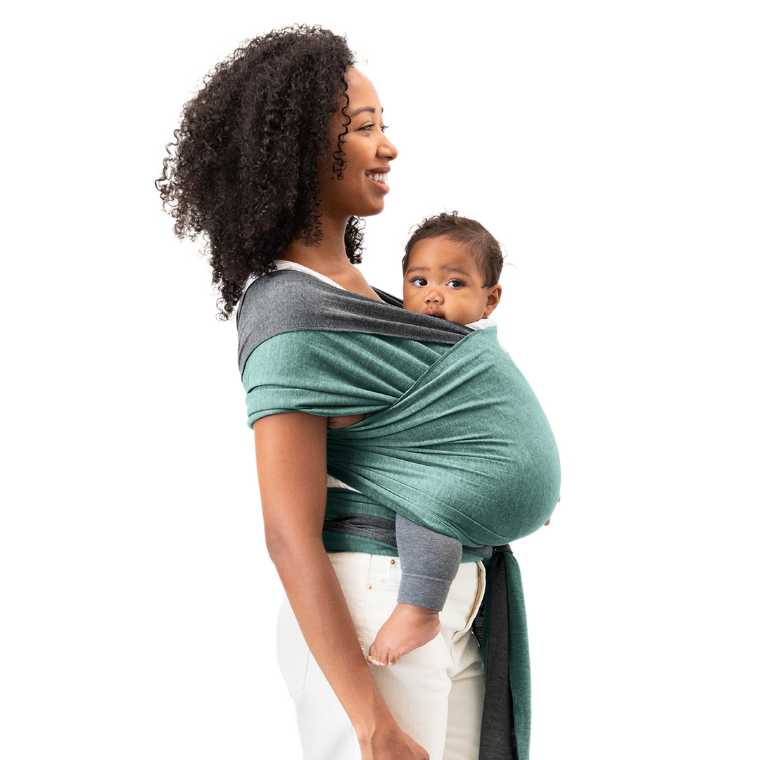 Reversible Wrap Baby Carrier in Jade/Grey