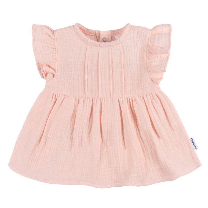 2pc Top + Diaper Set Girl - Blush