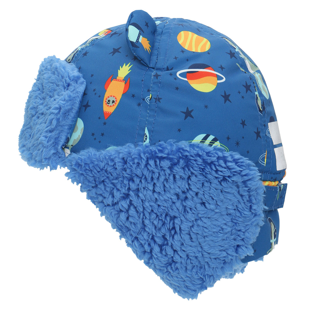 Water Repellent Trapper Hat - Dino Blue