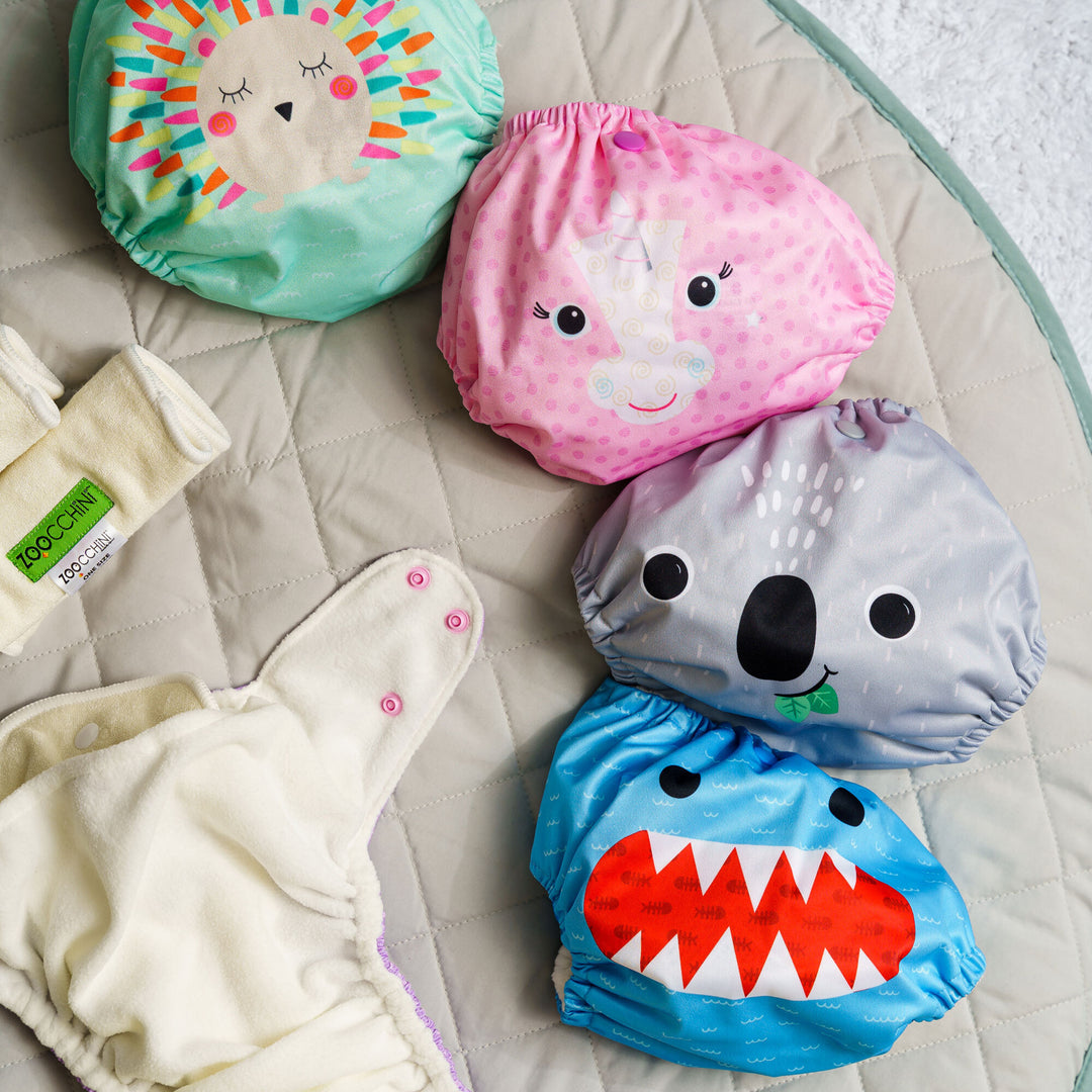 One Size Reusable Pocket Diaper with 2pk Insert - Shark