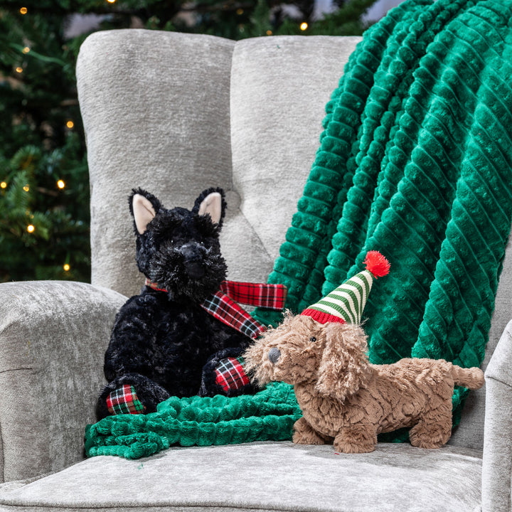 Holiday Marshmallow Zoo - Sootie Scottie Dog - 13"