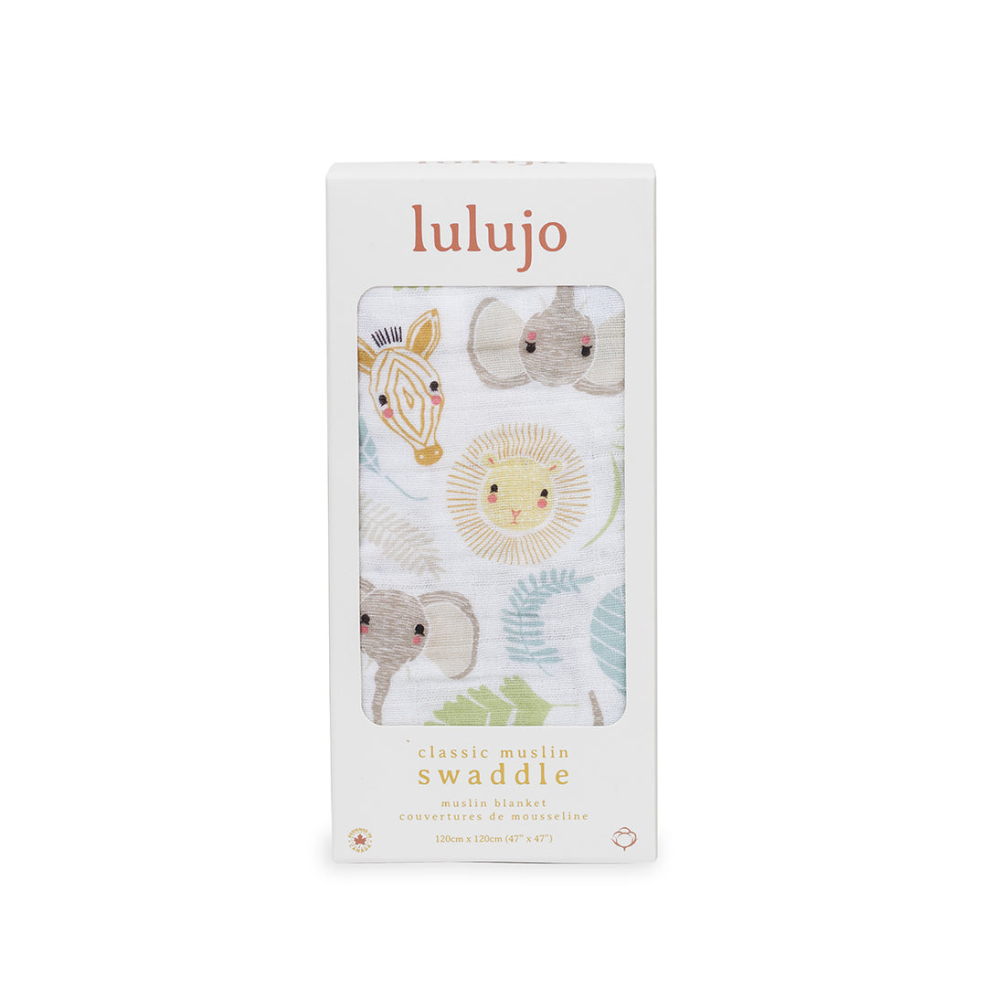 Cotton Muslin Swaddle Blanket - Jungle