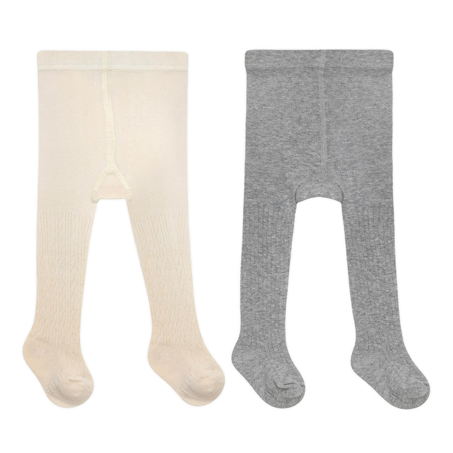 Robeez - F24 - 3pk HW Tights - Britany IvoryGrey - 3-12M 3pk HW Tights - Britany IvoryGrey 197166013040