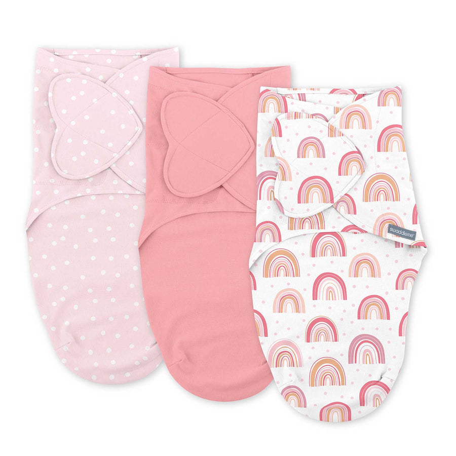 SwaddleMe - 3pk Monogram Collection Stage1 - Rainbow - 0-3M 3 pack Monogram Collection Swaddle - Rainbow - Stage 1 012914170342