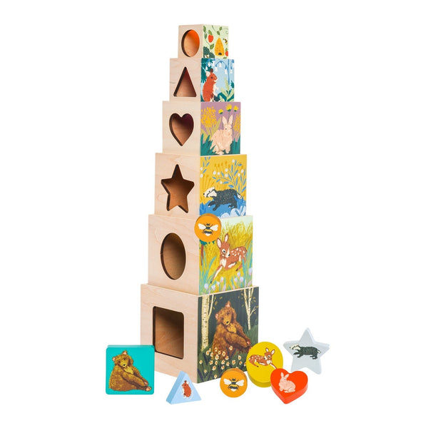 Enchanted Forest 12pc Wooden Stacking Set