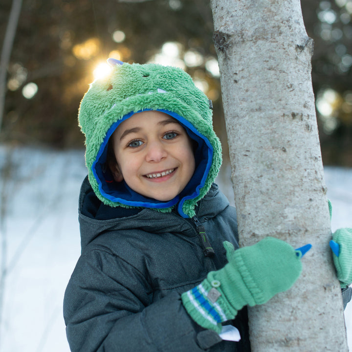 Knitted Fingerless Gloves With Flap