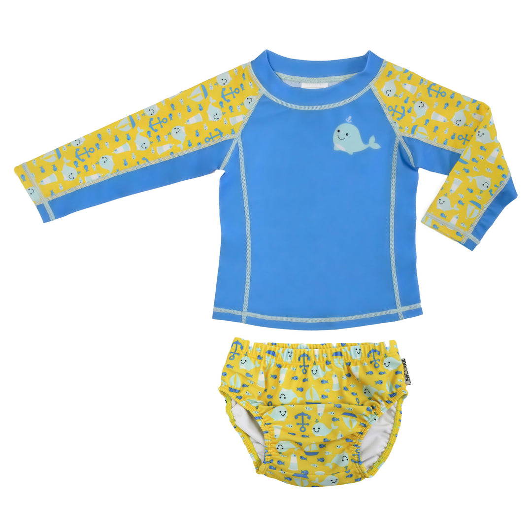 Rashguard Top + Swim Diaper 2pc Set