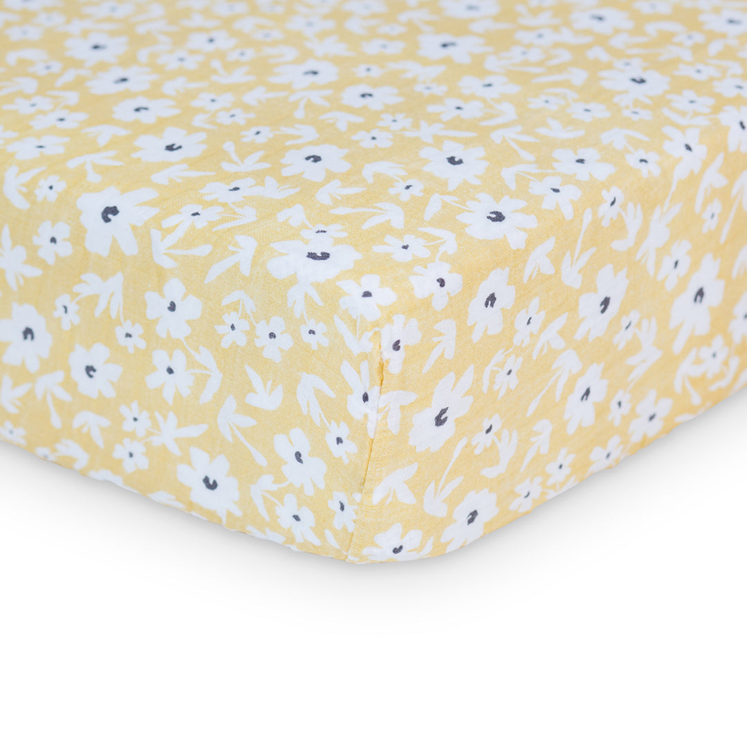 d - Lulujo - Boho - Crib Sheet - Yellow Wildflowers Crib Sheet - Boho - Yellow Wildflowers 628233457158