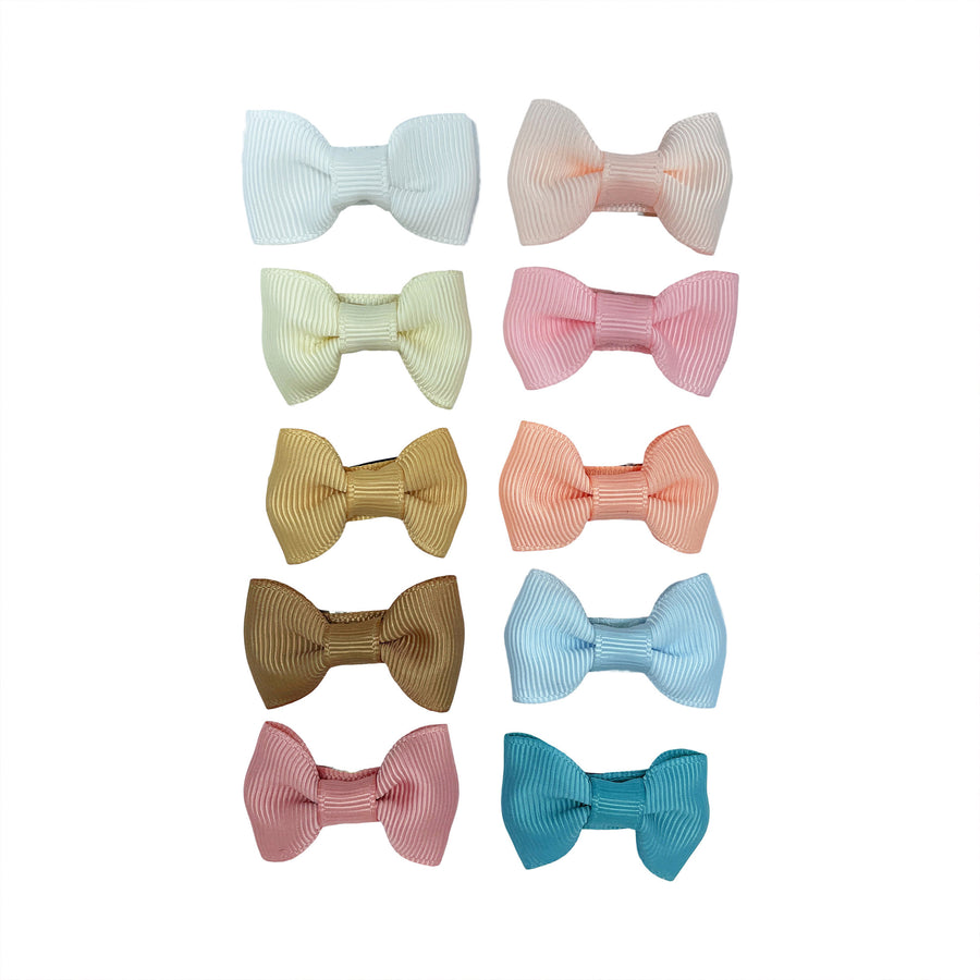 d -Baby Wisp - Charlotte Bow Snap Clips - 10pk - Cielo - 3M+ Charlotte Bow Snap Clips - 10pk - Cielo 876251007194