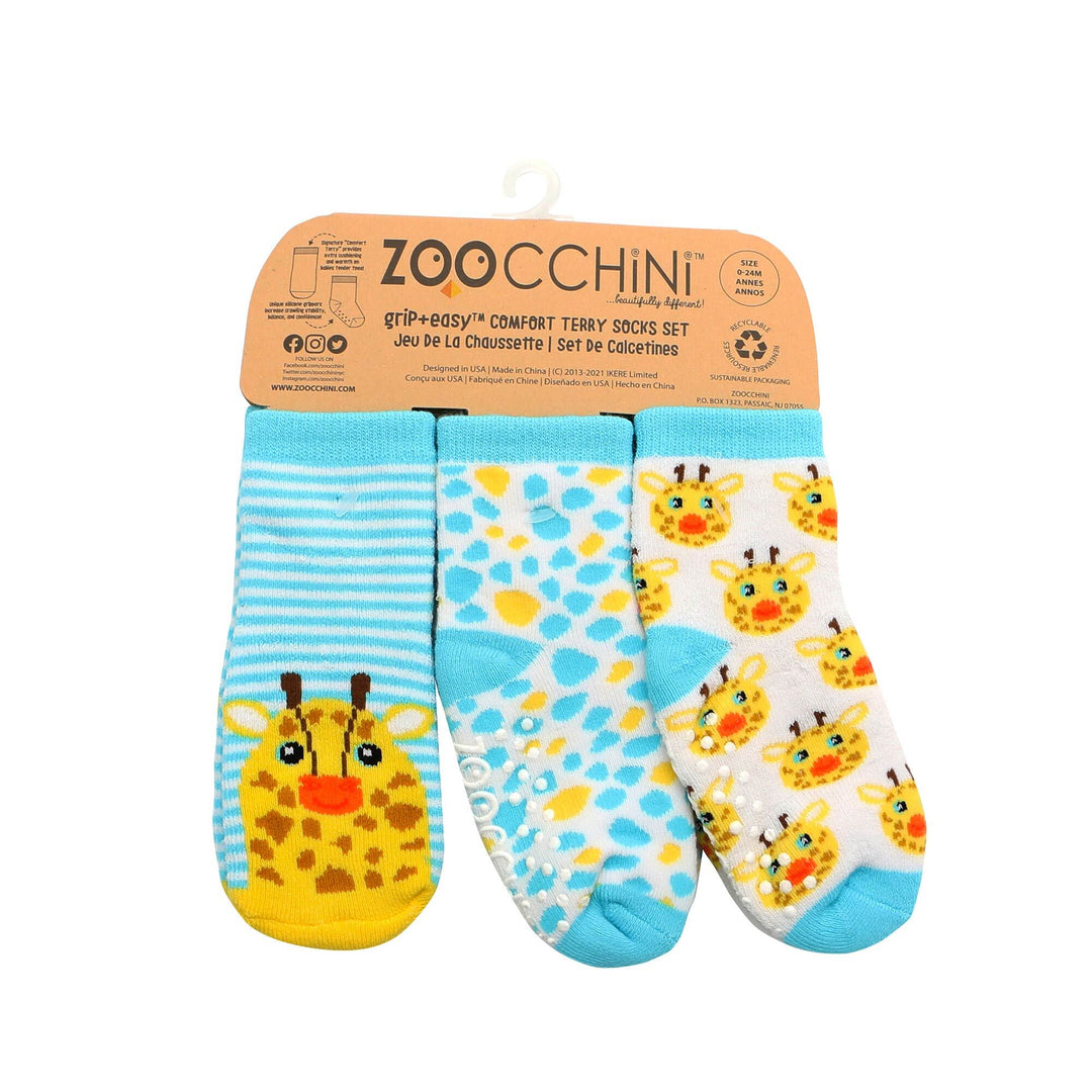 Comfort Terry Socks Set - 3 Pair - Jaime the Giraffe