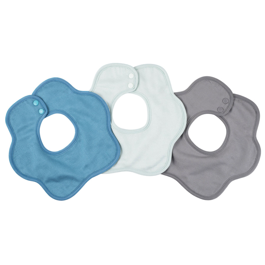 d -Tiny Twinkle - Kaffle Roundabout Bib 3Pk - BlueLtBlueGrey Kaffle Roundabout Drool Bibs 3 Pack - Blue, Light Blue, Grey 810027536525