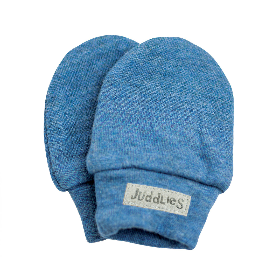 Juddlies - Breathe EZE Scratch Mitts Denim Fleck - 0-3 m Breathe EZE Scratch Mitts - Denim Fleck 821436010490