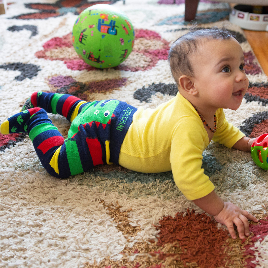 grip+easy™ Comfort Crawler Legging & Sock Set - Devin Dinosaur