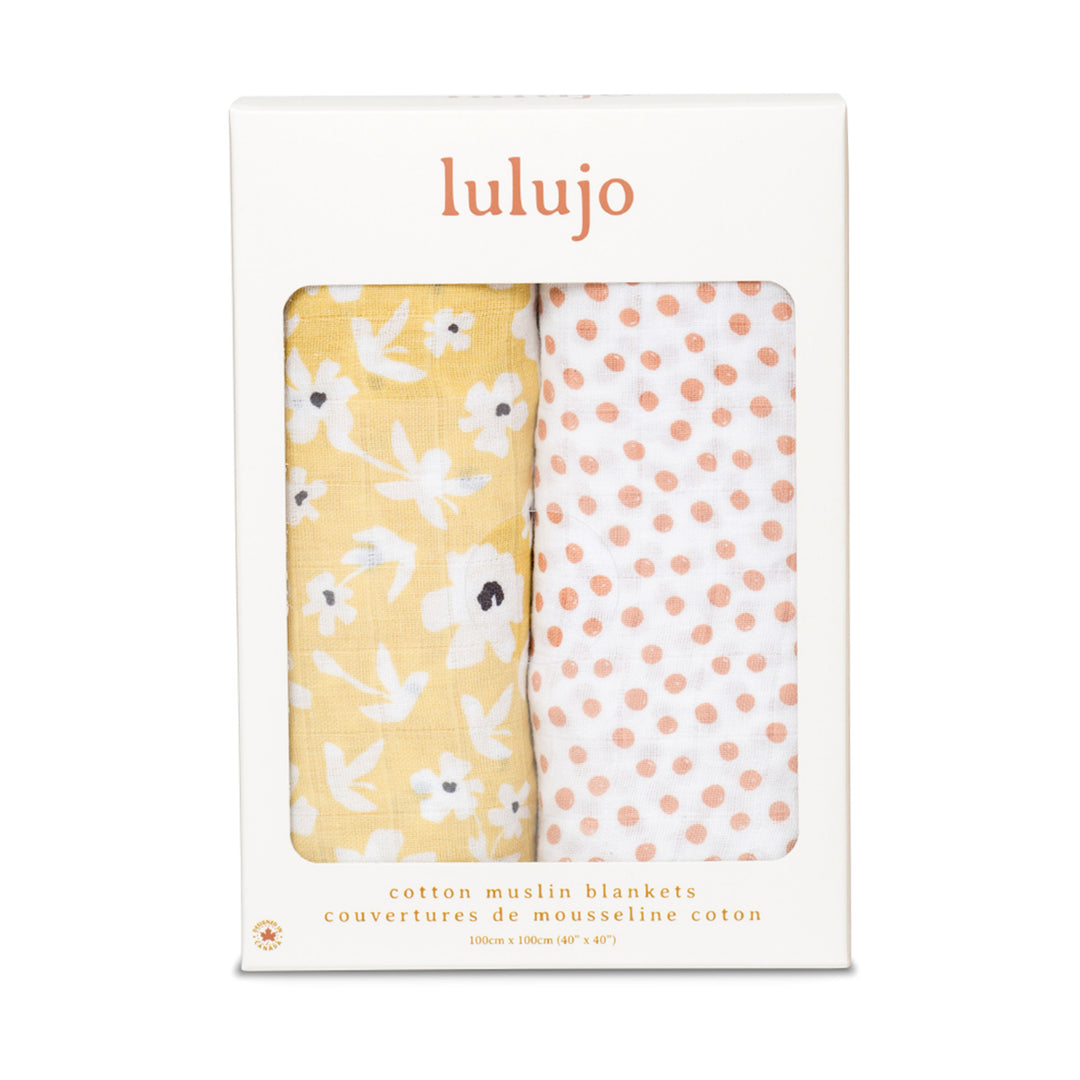 2pk Cotton Muslin Swaddle Blanket - 40x40