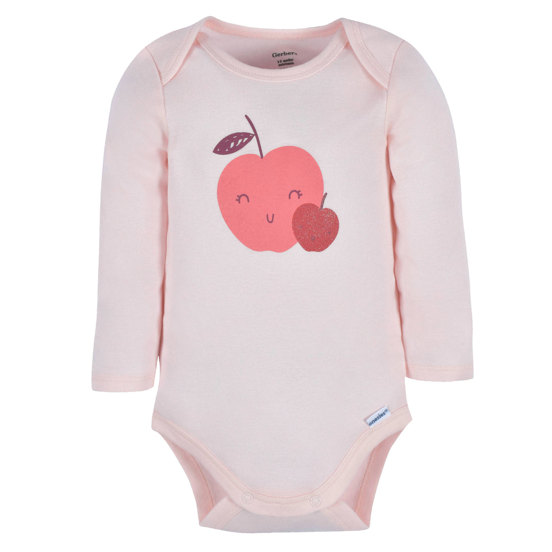 3-Piece Baby Girls Apples Onesies®Bodysuits & Pant Set