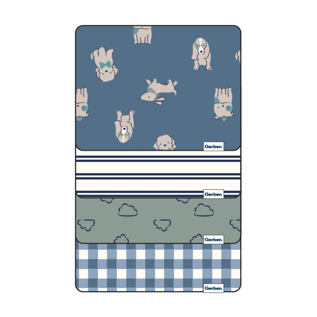 Flannel Receiving Blanket - 4pk