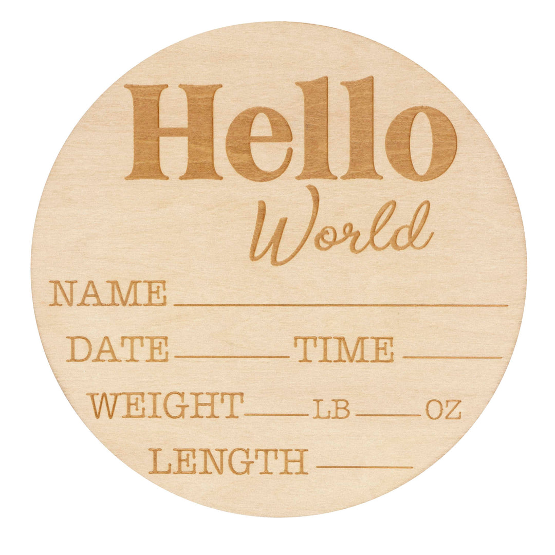 Just Born by Gerber Baby Birth Announcement Board - WOOD