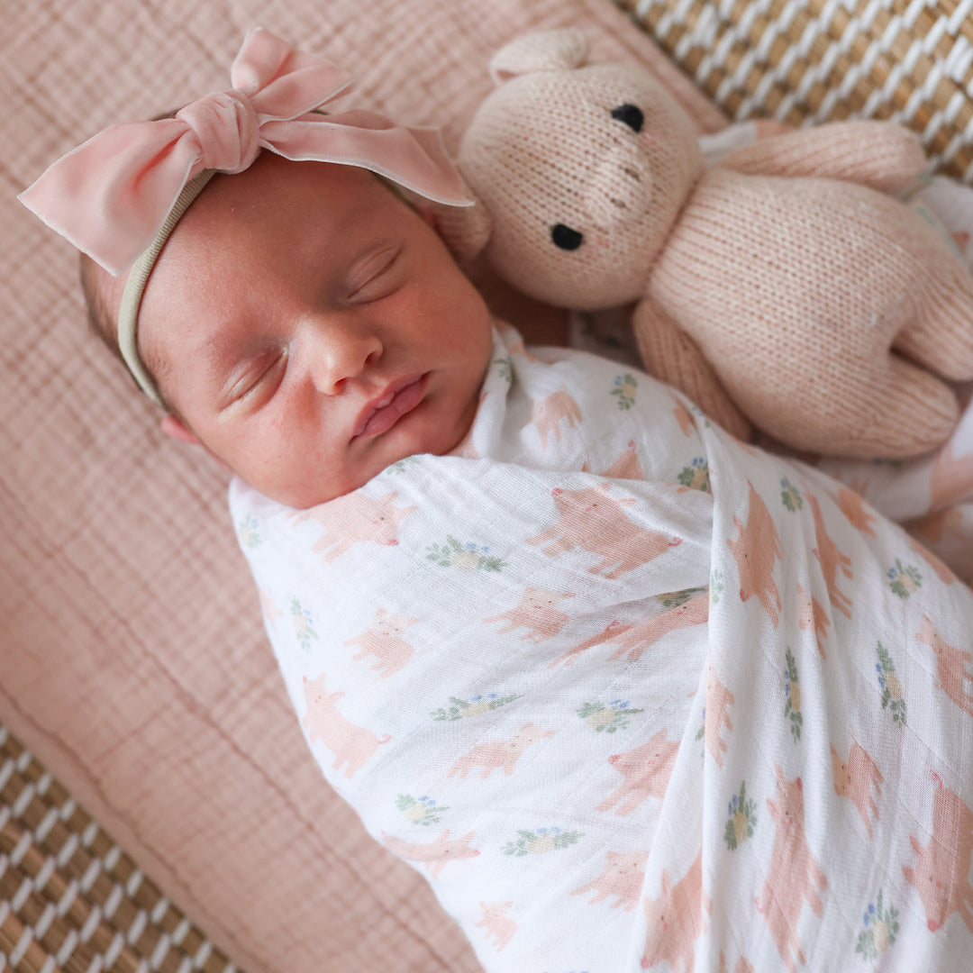 Cotton Muslin Swaddle Blanket - 40x40