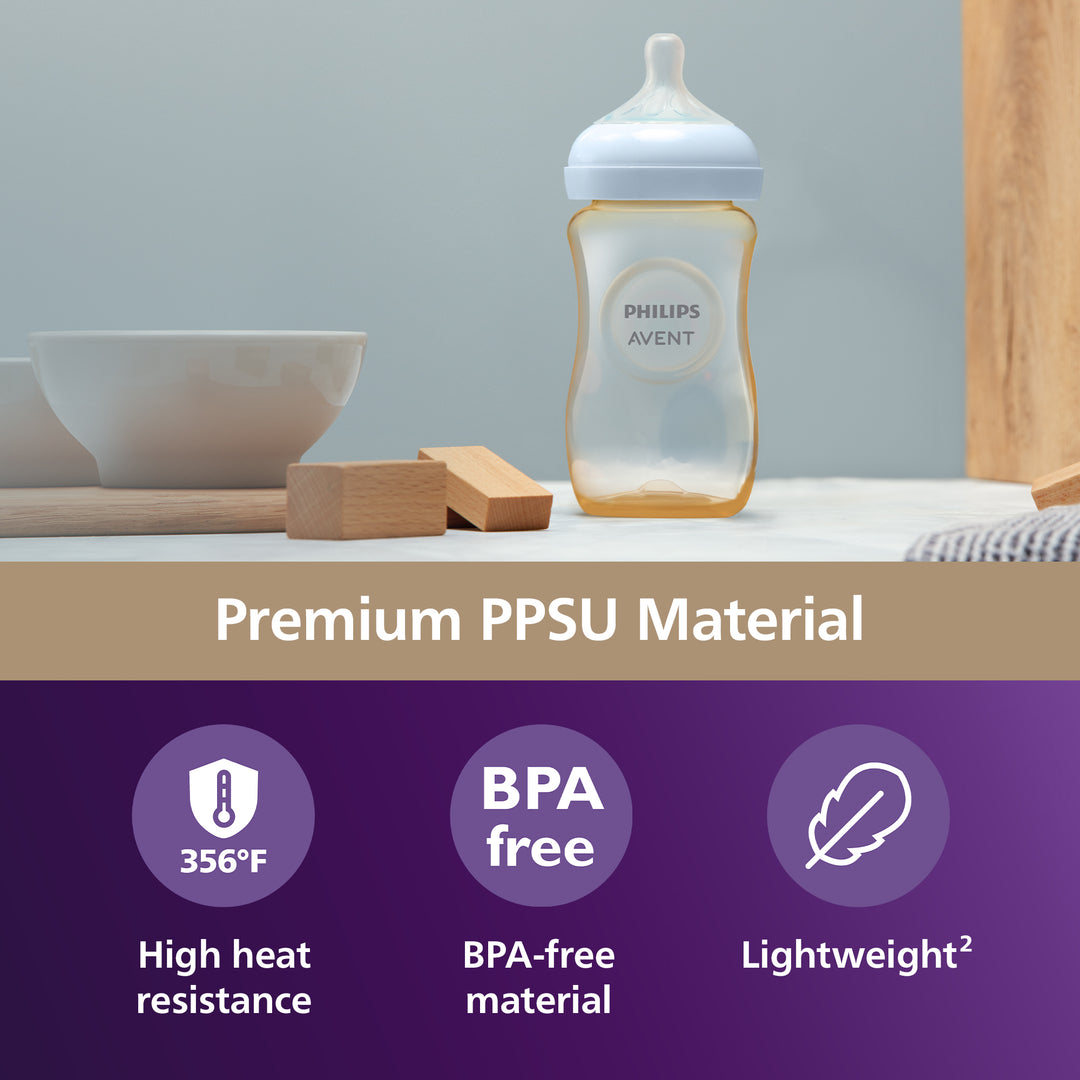 PPSU Natural Bottle 9oz - 2pk