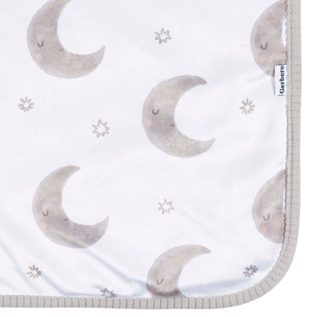 2ply Plush Blanket - Celestial - Moons