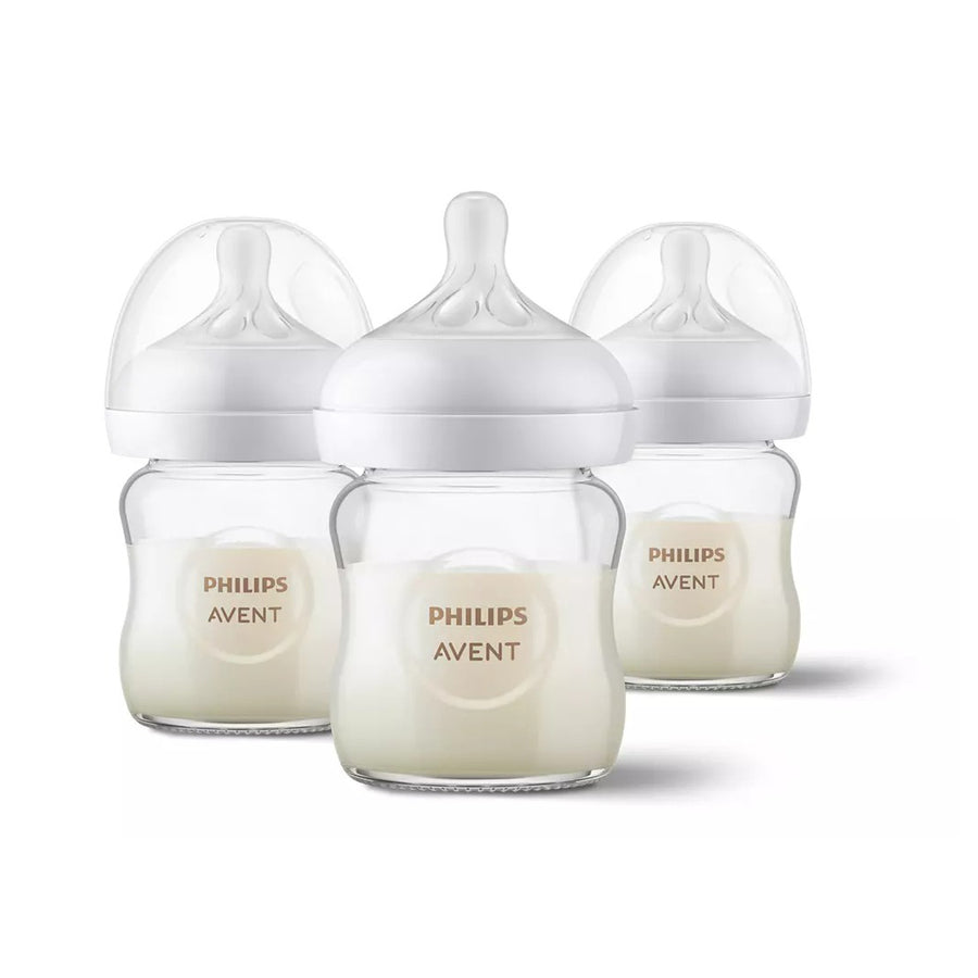 Philips Avent - Natural Glass Bottle 4oz 3pk R PA-SCF701-37 Glass Natural Bottle 4oz - 3 pack 075020093035