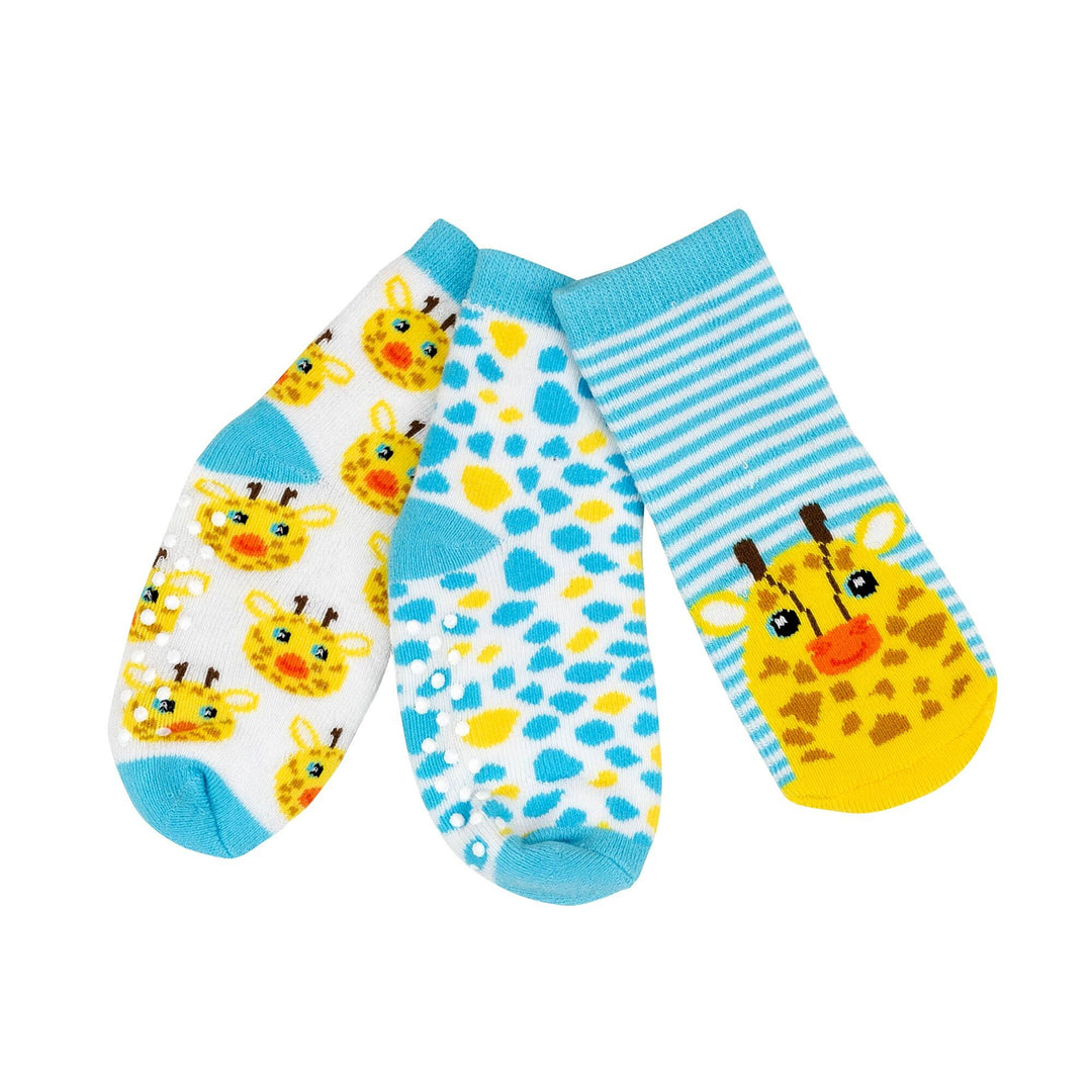 ZOOCCHINI - 3pair Comfort Terry Socks Jaime Giraffe - 0-24M Comfort Terry Socks Set - 3 Pair - Jaime the Giraffe 810608032620