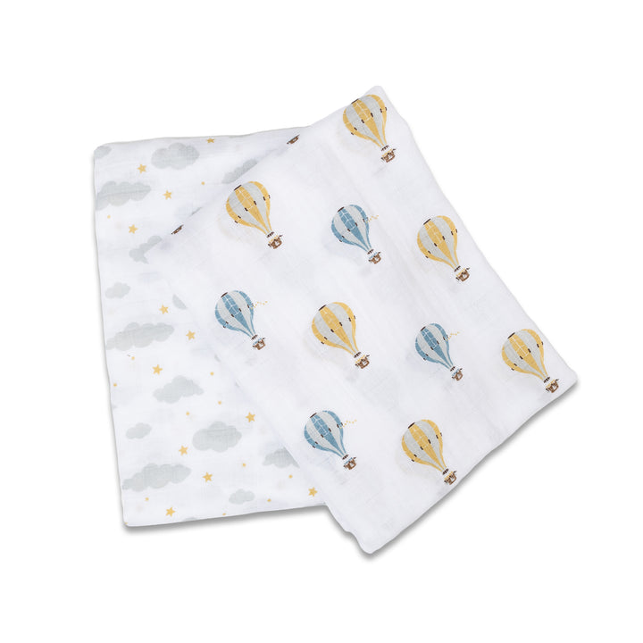 Vintage - 2 Pack Swaddle - Hot Air Balloon