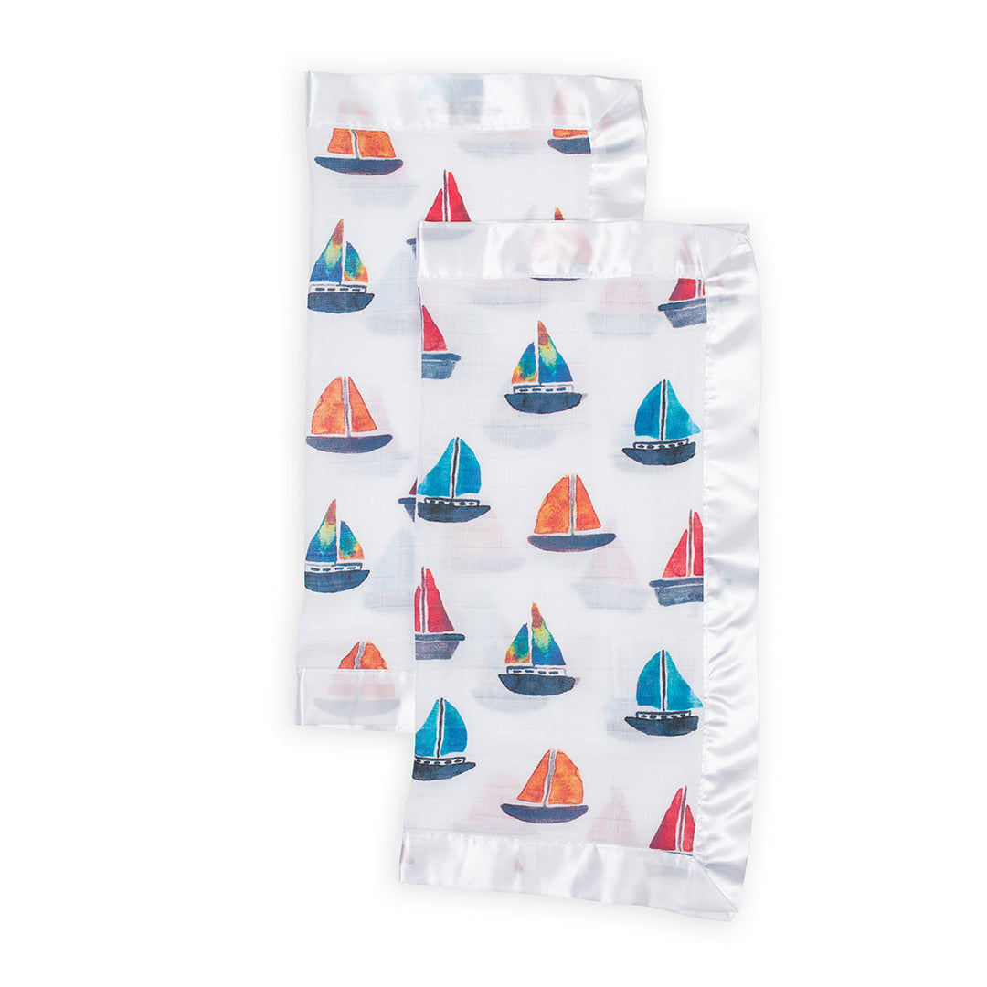 Cotton Security Blankets - Sailboat