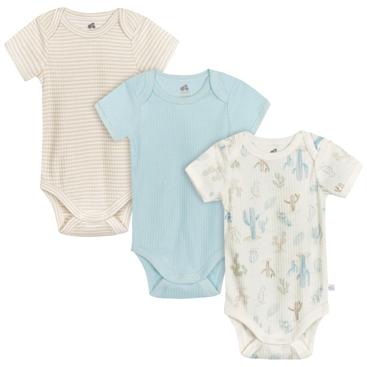 Short Sleeve Bodysuits - 3pk