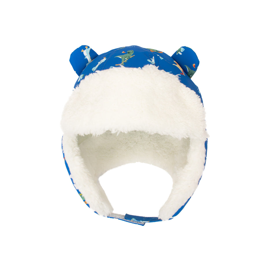 FlapJackKids - Water Rplnt Trapper Hat Dino on Ice M 2-4Y Water Repellent Trapper Hat - Dino on Ice 990006501918