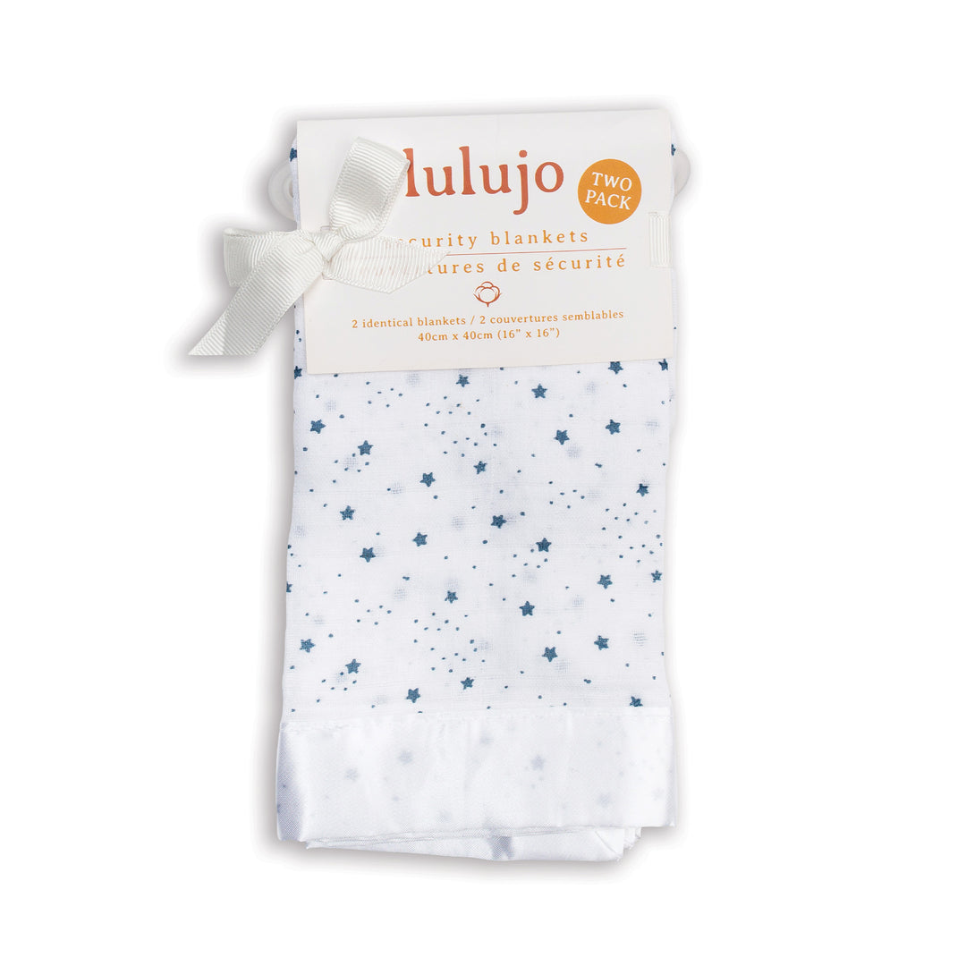 Security Blankets 2PK Muslin Cotton - Stars