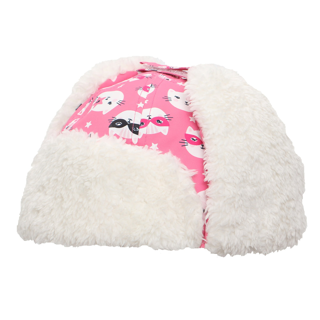 Water Repellent Trapper Hat - Cat Pink