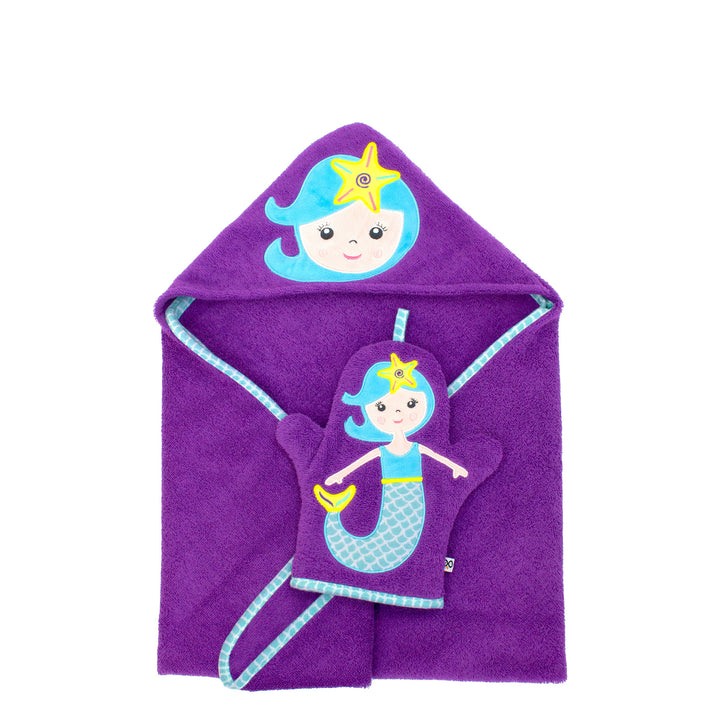 Baby Snow Terry Hooded Bath Towel - Mermaid