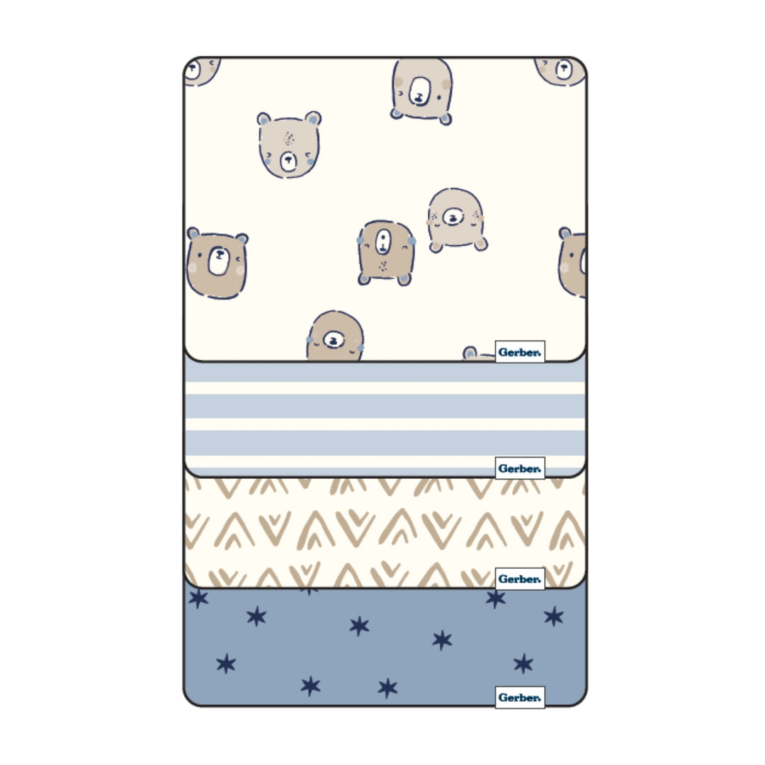 Flannel Receiving Blanket - 4pk