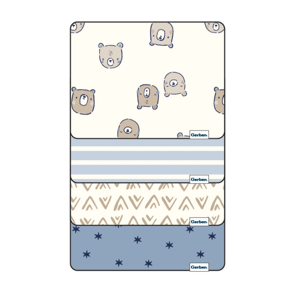 Flannel Receiving Blanket - 4pk