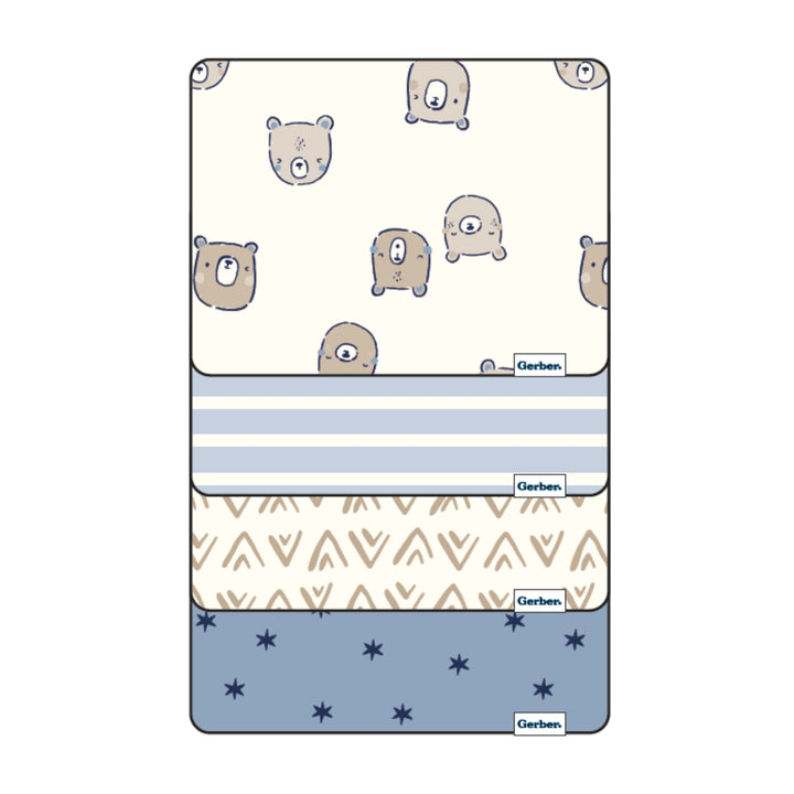 Flannel Receiving Blanket - 4pk