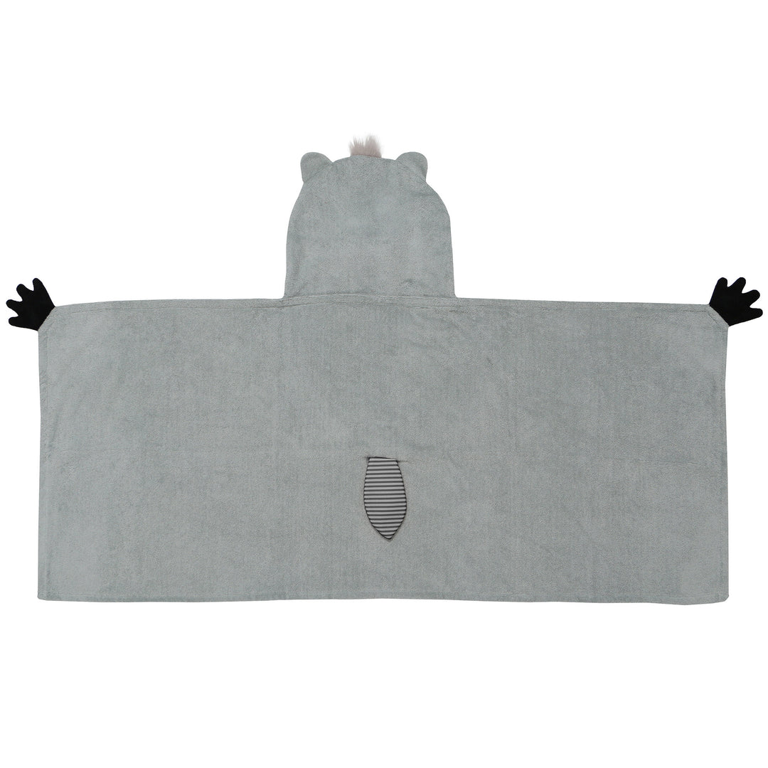 Kids Plush Terry Hooded Bath Towel - Rocco Raccoon 2Y+